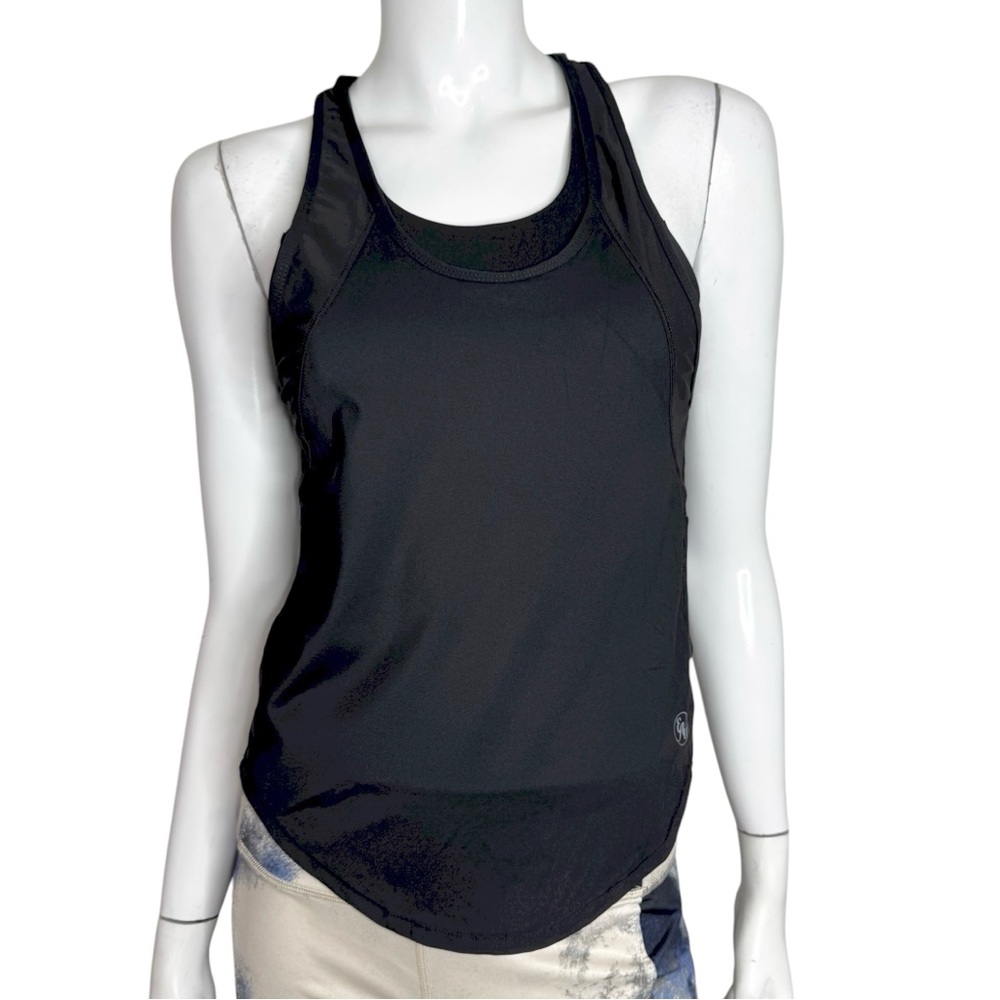 EAU SPA Sleek Black Racerback Athletic Tank Top